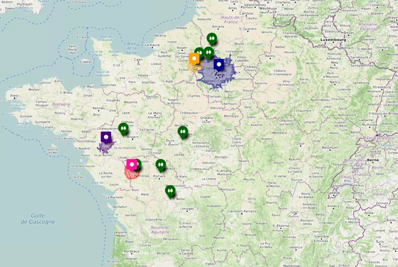 cartographie de recherche de terrains de Semeurs de Forêts 072025